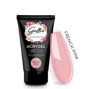 Εικόνα της Gellie Acrygel French Pink - Ημιδιάφανο Φυσικό Ροζ Γαλλικού 30ml