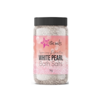 Εικόνα της JK Starnails White Pearl Bath Salt with Shimmer - Άλατα Ποδιών 1kg