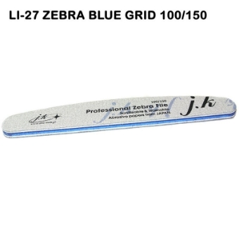 Εικόνα της JK Starnails File Zebra Blue LI-27 - Λίμα σε σχήμα Μπανάνας 100/150