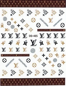 Εικόνα της JK Starnails Nail Stickers DD 485 "LV" - Αυτοκόλλητα Νυχιών Louis Vuitton