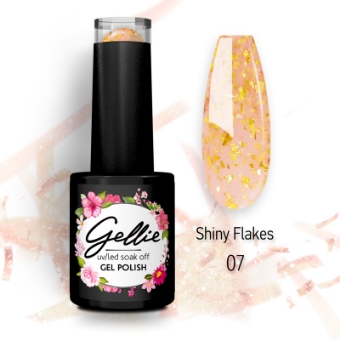 Εικόνα της Gellie Shiny Flakes 07 - Γαλακτερό Ροδακινί με χρυσά flakes