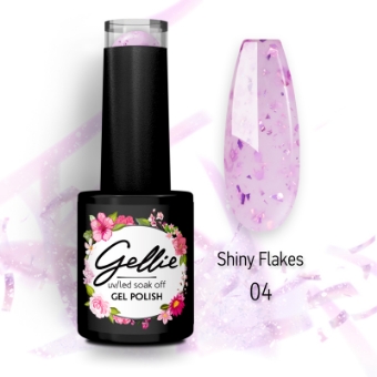 Picture of Gellie Shiny Flakes 04 - Milky white with purple flakes