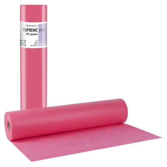 Εικόνα της Soft Supreme Plus Non Woven - Ρολό Ροζ 58cm x 70m 20gr