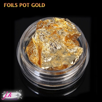 Εικόνα της JK Starnails Gold Foils Pot - Χρυσό