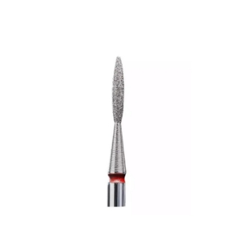 Εικόνα της STALEKS FA10R014/8 Pro Expert Diamond Nail Drill 1.4mm - Φρεζάκι Φλόγα Διαμαντέ (κόκκινο)