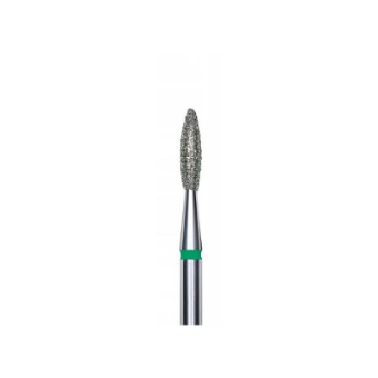 Εικόνα της STALEKS FA10G021/8 Pro Expert Diamond Nail Drill 2.1mm - Φρεζάκι Φλόγα Διαμαντέ (πράσινο)