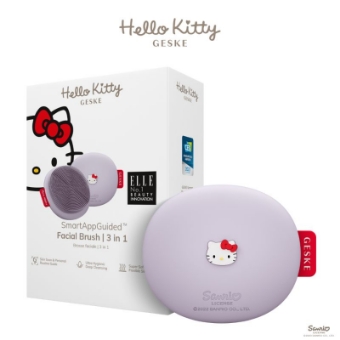 Picture of Geske Hello Kitty Facial Brush 3 in 1 Purple