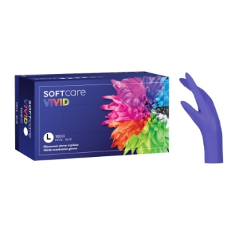 Picture of Soft Care Vivid Nitrile Gloves Blue (L) 100 pieces (6%)